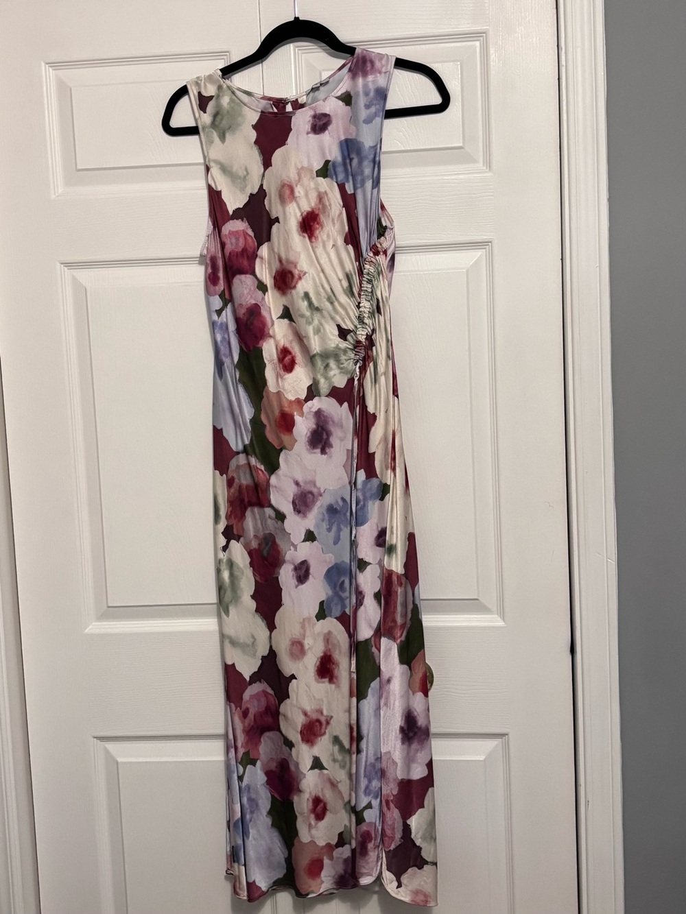 Rails Floral Sleeveless Maxi Dress in Burgundy, Cream and Lavender